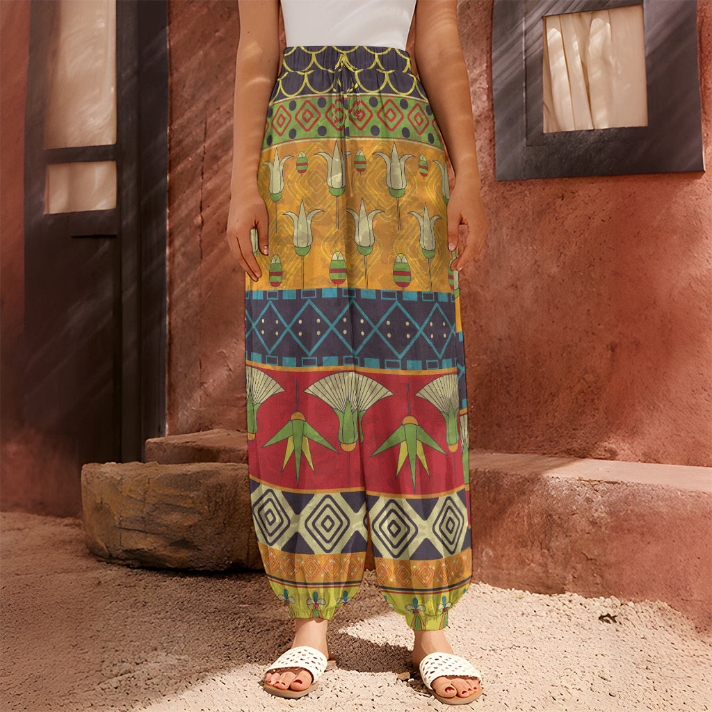 Egyptian Tribal Pattern Print Harem Pants