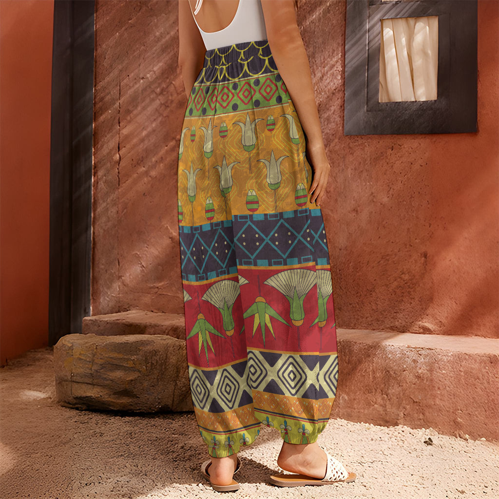 Egyptian Tribal Pattern Print Harem Pants