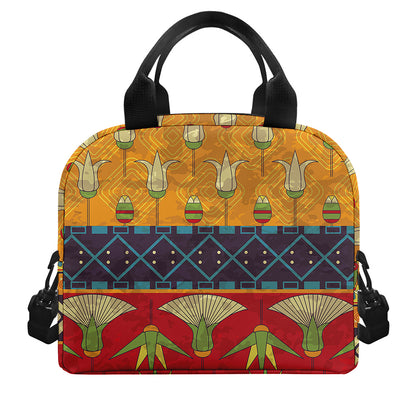 Egyptian Tribal Pattern Print Insulated Lunch Bag