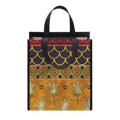 Egyptian Tribal Pattern Print Insulated Lunch Tote