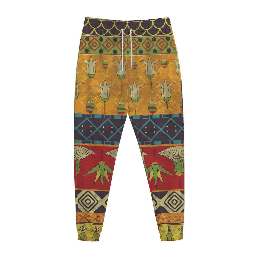 Egyptian Tribal Pattern Print Jogger Pants
