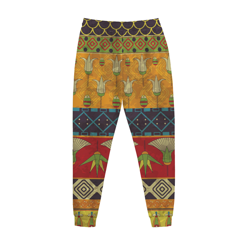 Egyptian Tribal Pattern Print Jogger Pants