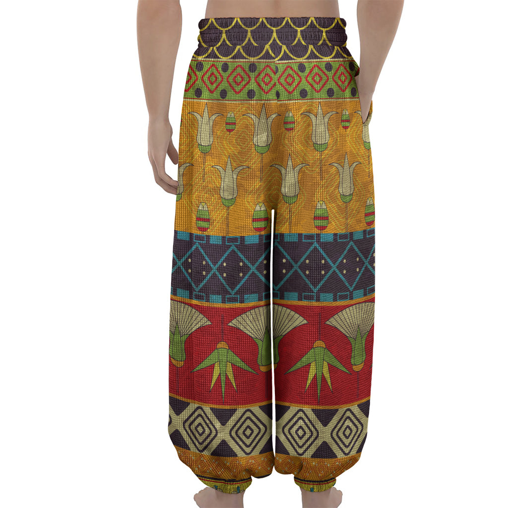 Egyptian Tribal Pattern Print Lantern Pants