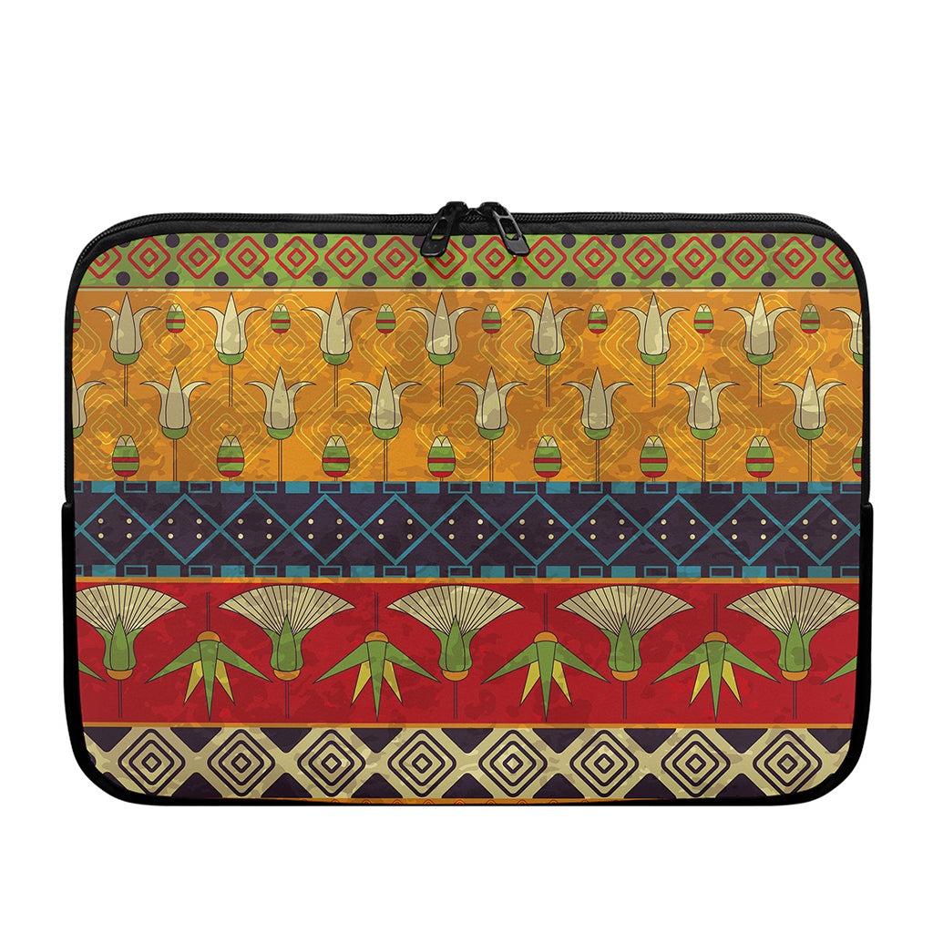 Egyptian Tribal Pattern Print Laptop Sleeve