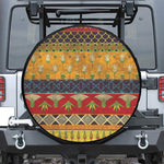 Egyptian Tribal Pattern Print Leather Spare Tire Cover