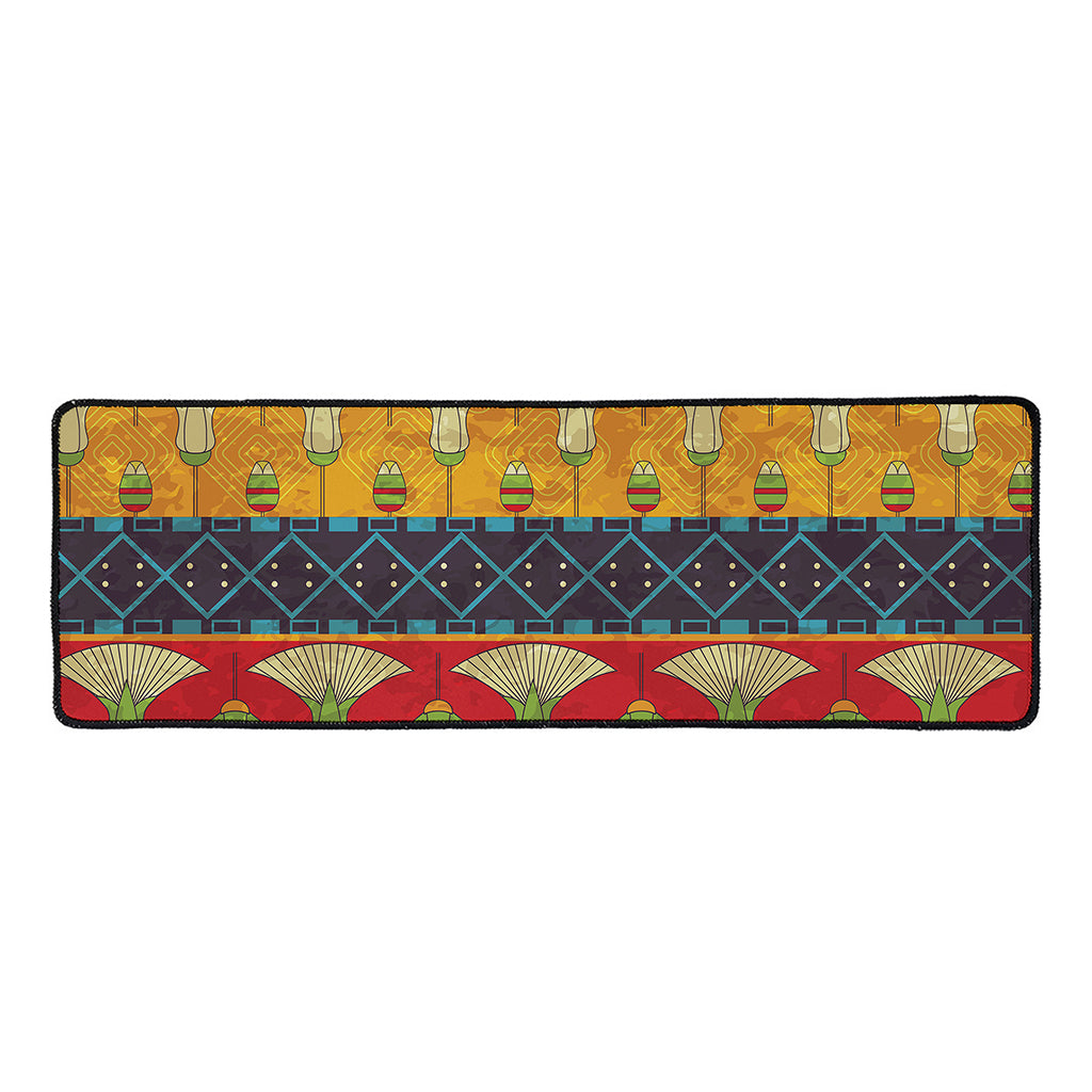Egyptian Tribal Pattern Print Long Kitchen Mat