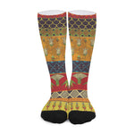 Egyptian Tribal Pattern Print Long Socks