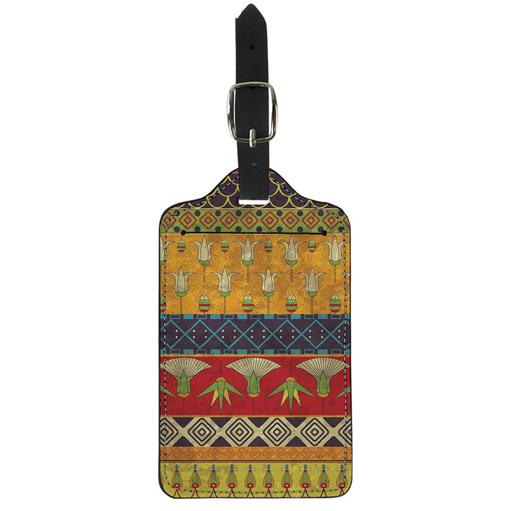 Egyptian Tribal Pattern Print Luggage Tag