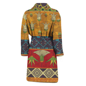 Egyptian Tribal Pattern Print Men's Bathrobe