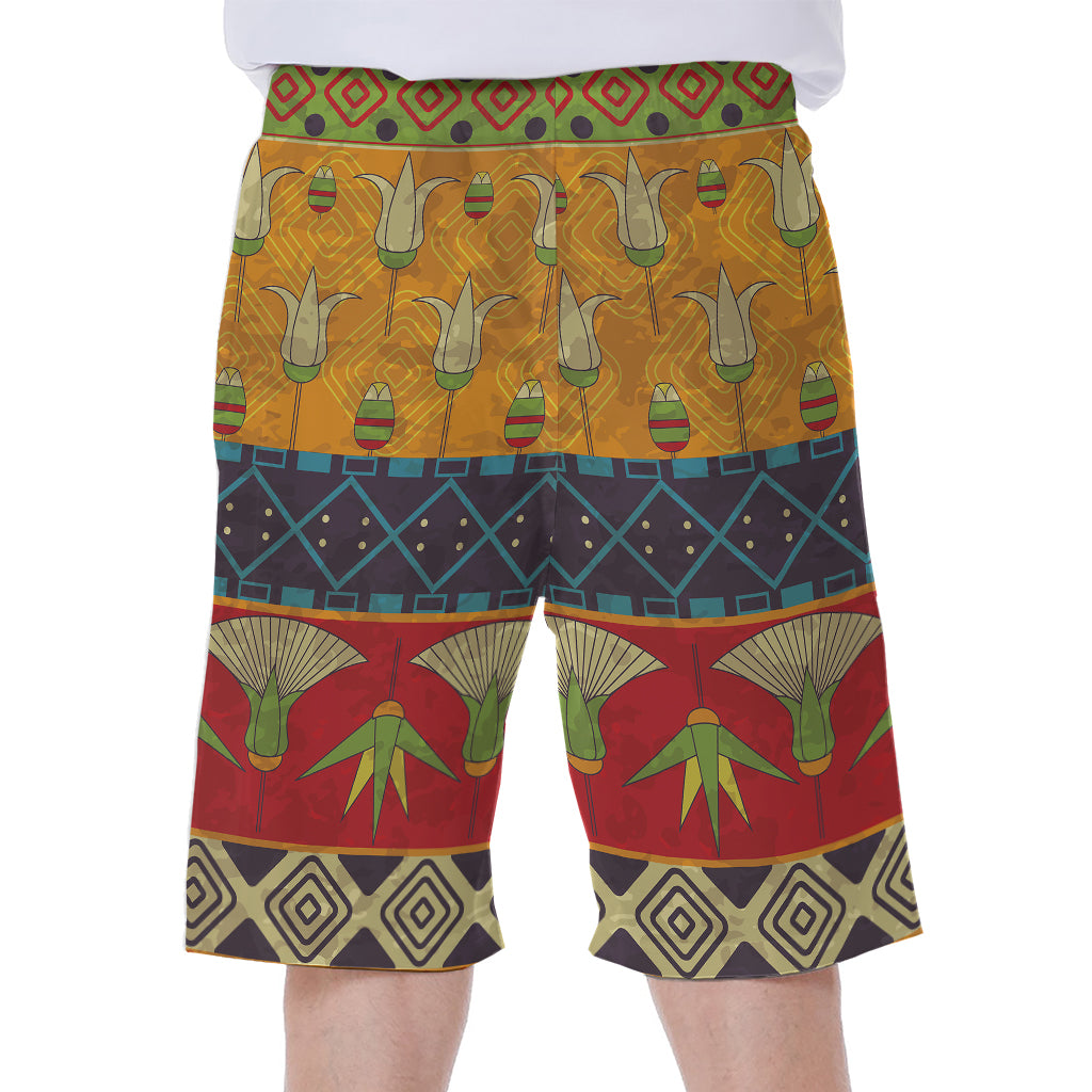 Egyptian Tribal Pattern Print Men's Beach Shorts