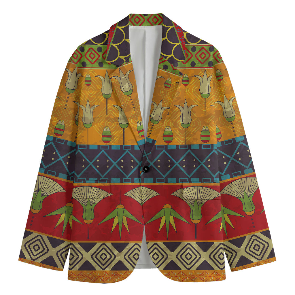 Egyptian Tribal Pattern Print Men's Blazer