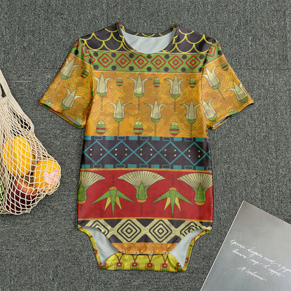 Egyptian Tribal Pattern Print Men's Bodysuit