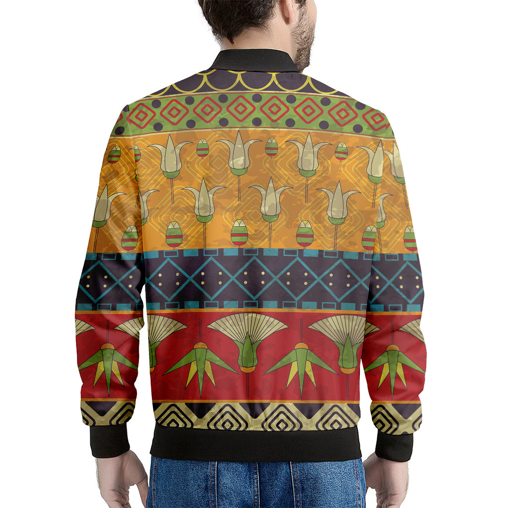 Egyptian Tribal Pattern Print Men's Bomber Jacket