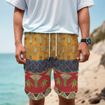Egyptian Tribal Pattern Print Men's Cargo Shorts