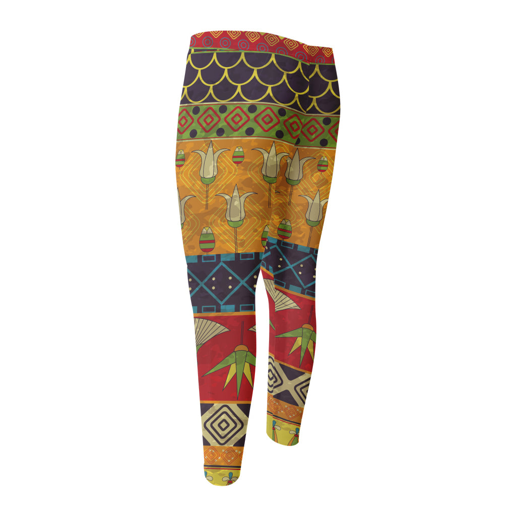 Egyptian Tribal Pattern Print Men's Compression Pants