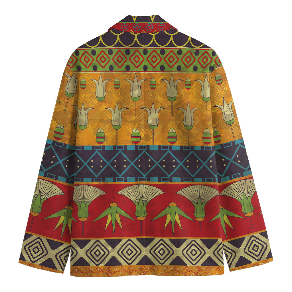 Egyptian Tribal Pattern Print Men's Cotton Blazer