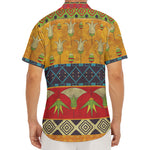 Egyptian Tribal Pattern Print Men's Deep V-Neck Shirt
