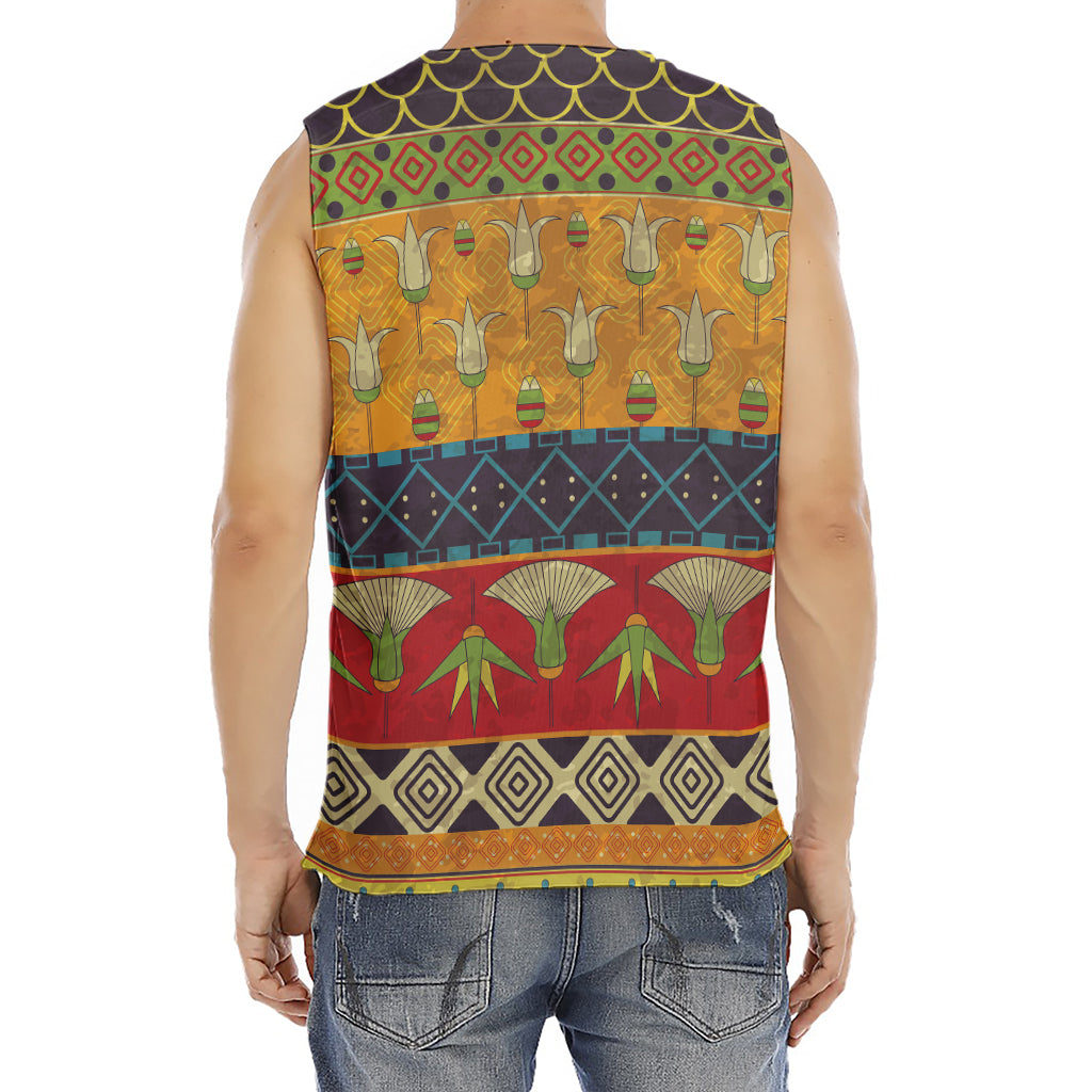 Egyptian Tribal Pattern Print Men's Fitness Tank Top