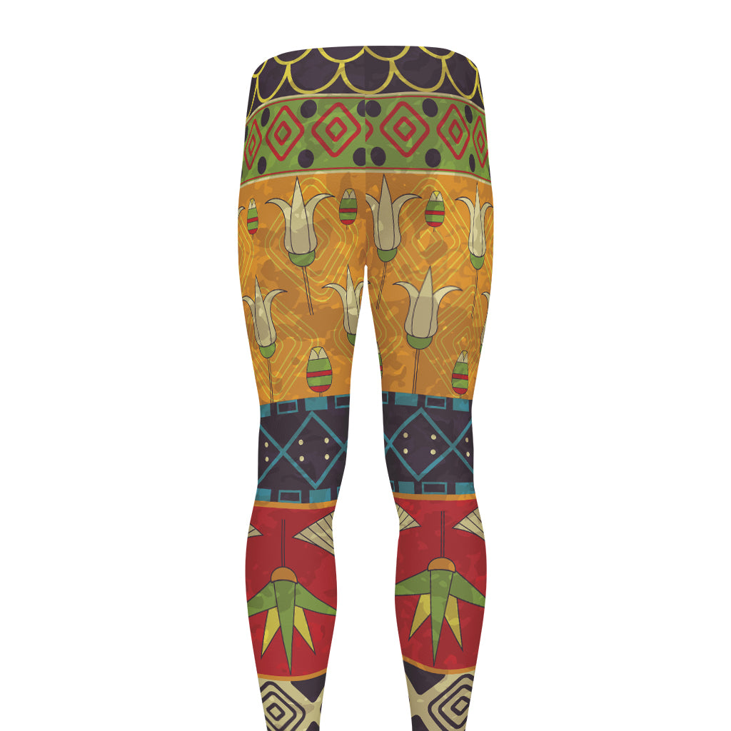 Egyptian Tribal Pattern Print Men's leggings