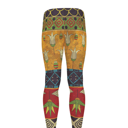 Egyptian Tribal Pattern Print Men's leggings