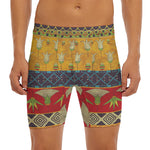 Egyptian Tribal Pattern Print Men's Long Boxer Briefs