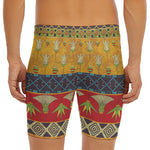 Egyptian Tribal Pattern Print Men's Long Boxer Briefs