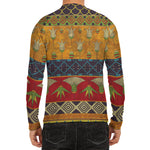 Egyptian Tribal Pattern Print Men's Long Sleeve Rash Guard