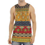 Egyptian Tribal Pattern Print Men's Muscle Tank Top