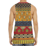 Egyptian Tribal Pattern Print Men's Muscle Tank Top