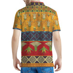 Egyptian Tribal Pattern Print Men's Polo Shirt