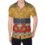 Egyptian Tribal Pattern Print Men's Shirt