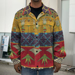 Egyptian Tribal Pattern Print Men's Shirt Jacket