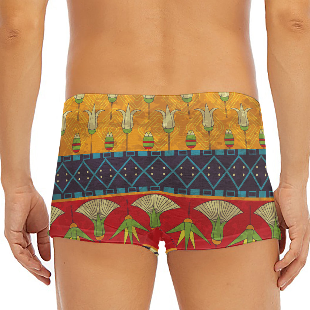 Egyptian Tribal Pattern Print Men's Short Boxer Briefs