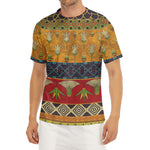 Egyptian Tribal Pattern Print Men's Short Sleeve Rash Guard