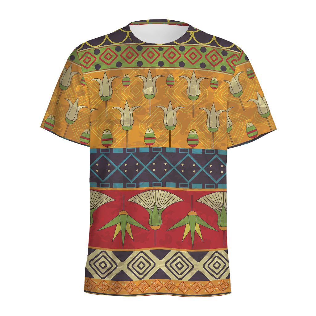 Egyptian Tribal Pattern Print Men's Sports T-Shirt