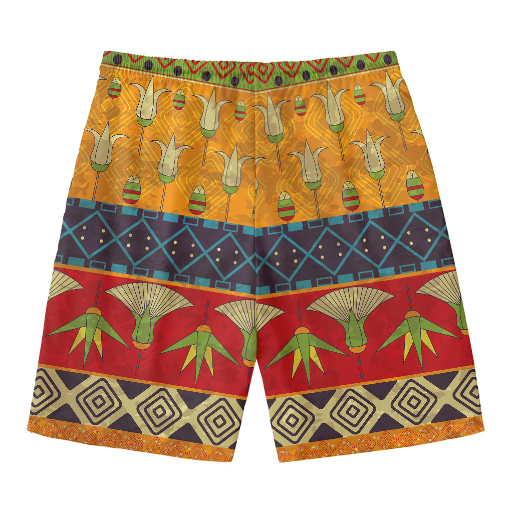 Egyptian Tribal Pattern Print Men's Swim Trunks