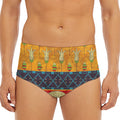 Egyptian Tribal Pattern Print Men's Triangle Swim Briefs