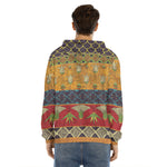 Egyptian Tribal Pattern Print Men's Velvet Pullover Hoodie