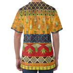 Egyptian Tribal Pattern Print Men's Velvet T-Shirt