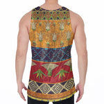 Egyptian Tribal Pattern Print Men's Velvet Tank Top