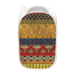 Egyptian Tribal Pattern Print Mesh Laundry Hamper