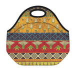 Egyptian Tribal Pattern Print Neoprene Lunch Bag