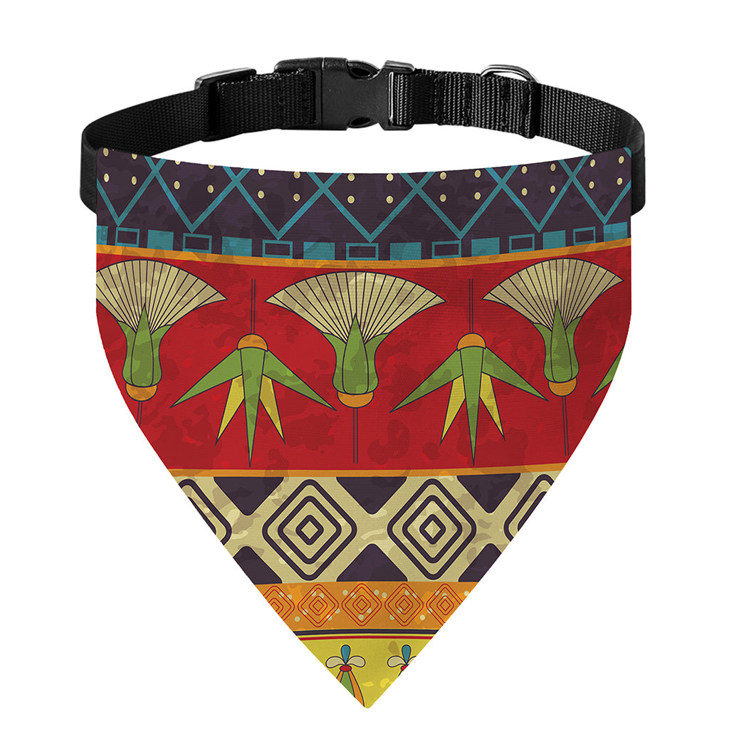 Egyptian Tribal Pattern Print Over The Collar Dog Bandana