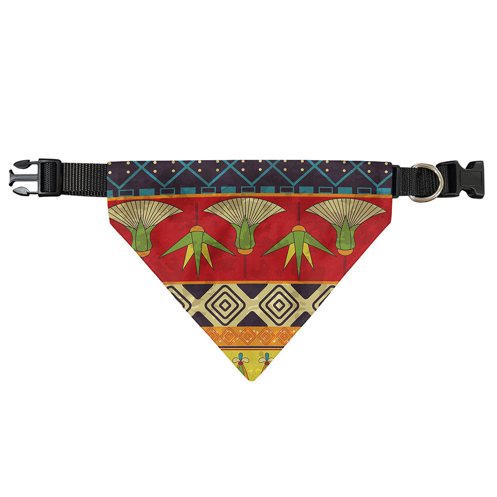 Egyptian Tribal Pattern Print Over The Collar Dog Bandana