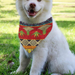 Egyptian Tribal Pattern Print Over The Collar Dog Bandana
