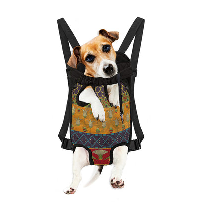 Egyptian Tribal Pattern Print Pet Carrier Backpack