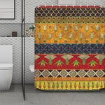 Egyptian Tribal Pattern Print Polyester Shower Curtain