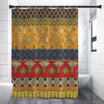 Egyptian Tribal Pattern Print Premium Shower Curtain
