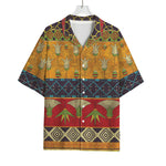 Egyptian Tribal Pattern Print Rayon Hawaiian Shirt