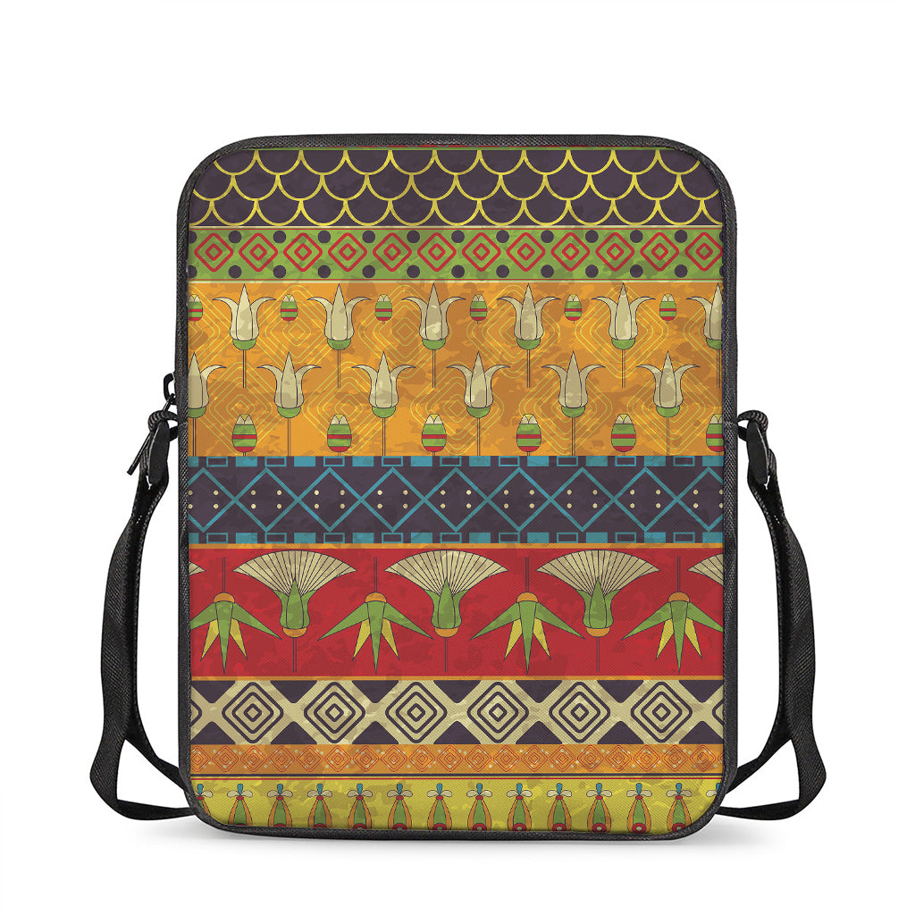 Egyptian Tribal Pattern Print Rectangular Crossbody Bag
